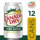 Canada Dry Zero Sugar Ginger Ale Soda, 12 fl oz cans, 12 pack