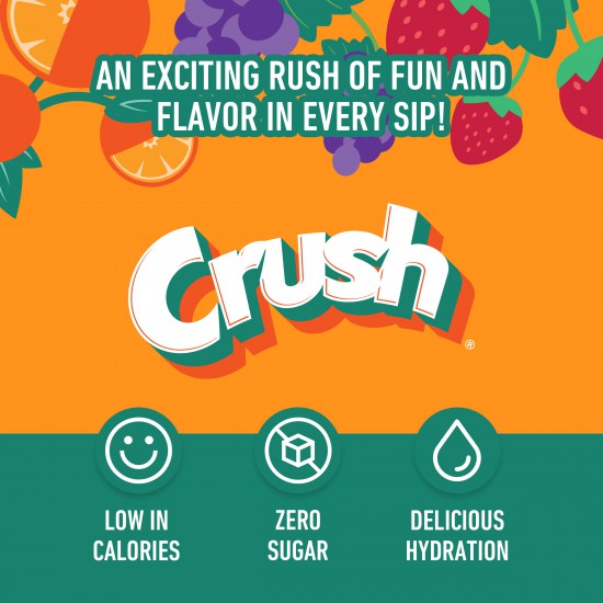 Crush, Watermelon– Powder Drink Mix – Sugar Free & Delicious, Makes 72 flavored water beverages