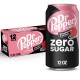 Dr Pepper Zero Strawberries and Cream Soda, 12 fl oz cans, 12 Pack