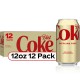 Diet Coke Caffeine Free Soda Pop, 12 fl oz, 12 Pack Cans