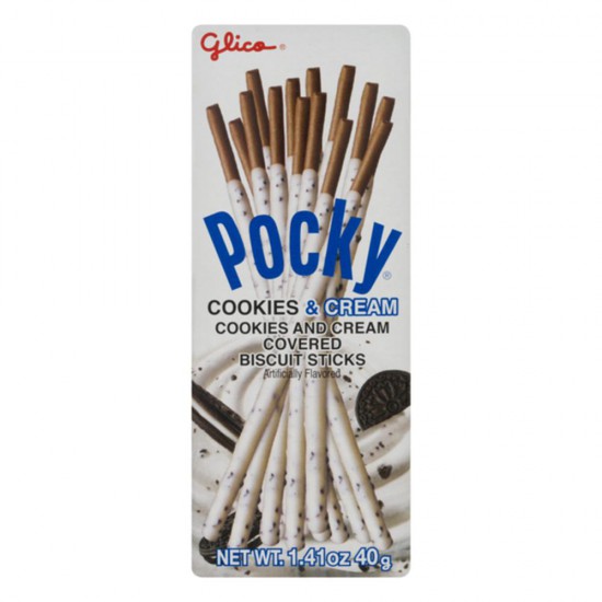  Japanese Candy Pocky Cookies & Cream:40G- 10ct