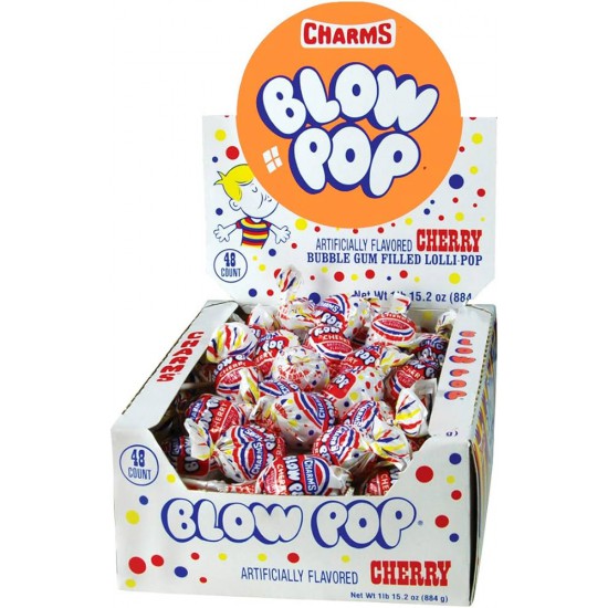Charms Blow Pop Cherry 48Ct, 850 g