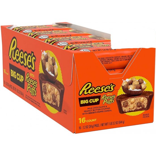 Reese's Puffs Big Cup 34G - 16Ct
