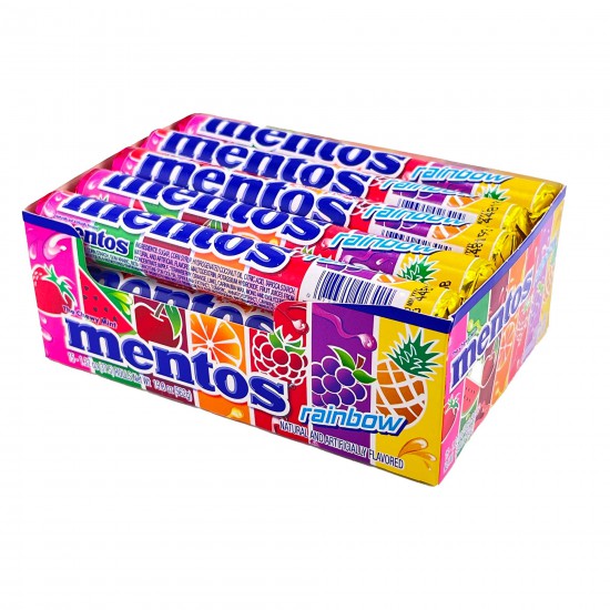 Italian Candy Pvm Mentos Roll Rainbow.  562,5 g-  15Ct