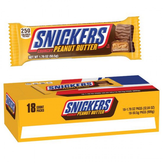 Snickers Peanut Butter Squared 50.5G 18Ct