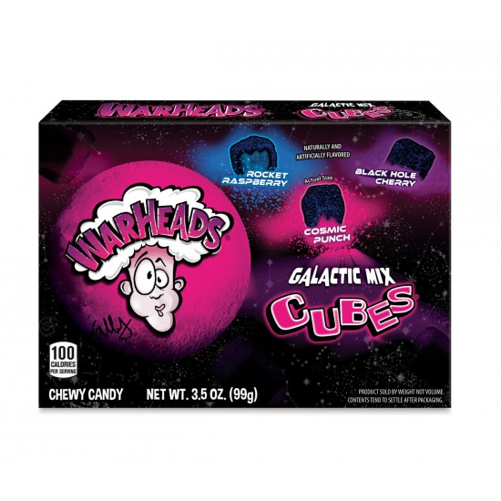 Warheads Galactic Cubes 99g Theater Box (Case of 12)