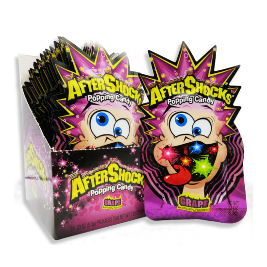  AfterShocks Popping Candy Grape. 9,3 g-  (Case of 24)