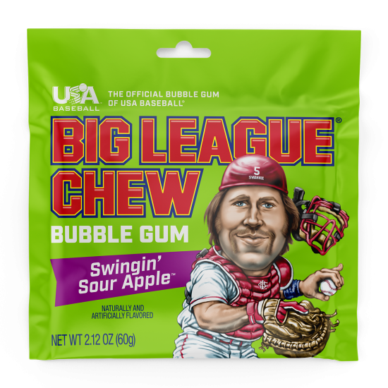 Big League Chew Bubble GumSwingin’ Sour Apple, 60 g - 12 ct