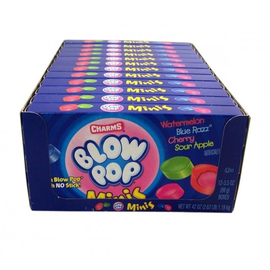 Charms Blow Pop Minis Theater Box 99g - 12Ct