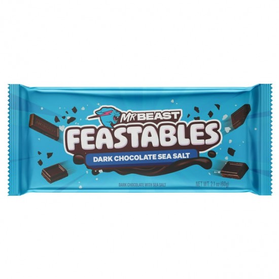 Feastables MrBeast Dark Chocolate Sea Salt Bar,