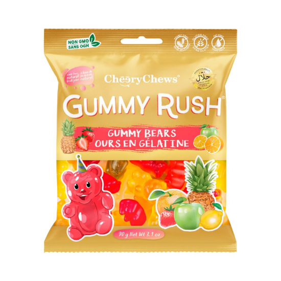 Gummy Rush Gummy Bears- 90 g (Case of 12)