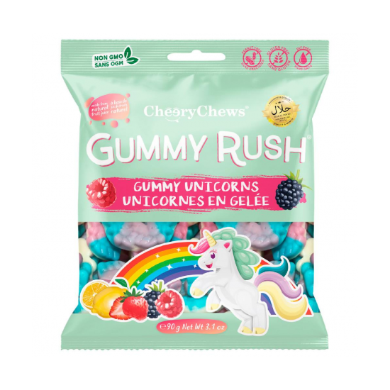 Gummy Rush Gummy Unicorns- 90 g (Case of 12)