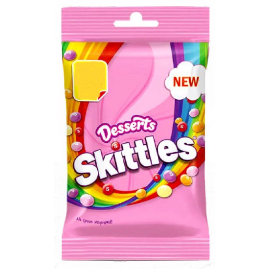 Skittles Desserts Bag 125G - Case Of 12 - UK