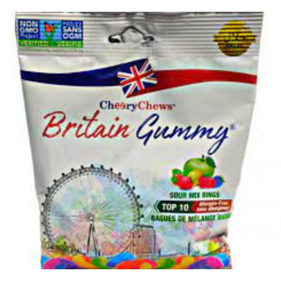 Britain Gummy Sour Mix Rings 150g (12 pack)