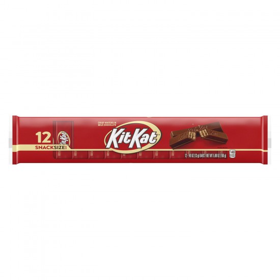 KIT KAT®, Milk Chocolate Snack Size Wafer Candy, 0.49 oz, Bars (12 Count)