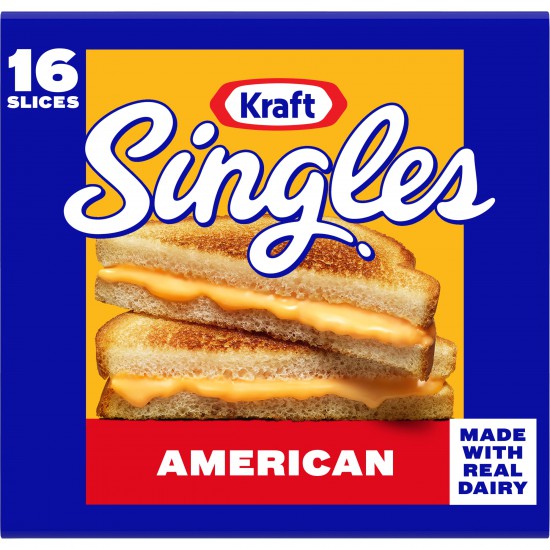 Kraft Singles American Cheese Slices, 16 Ct Pk