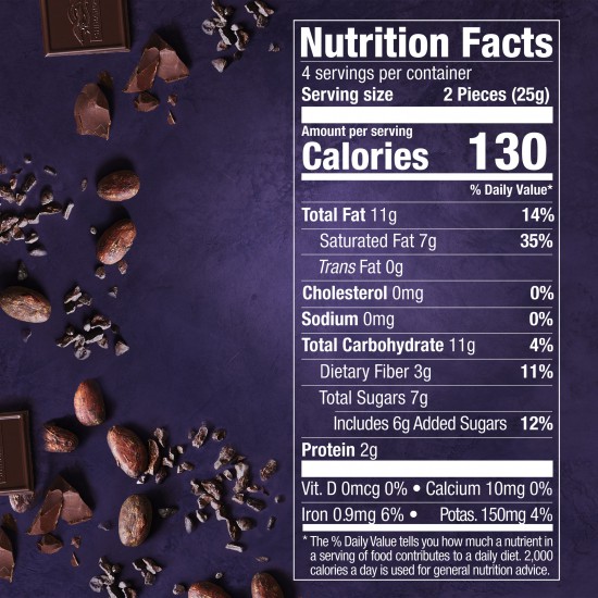GHIRARDELLI Intense Dark Chocolate Bar, 72% Cacao, 3.5 Oz Bar