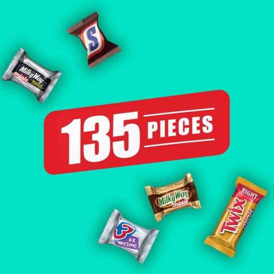 Snickers, Twix, Milky Way & More Variety Chocolate Candy Bar - 135 Piece Bag
