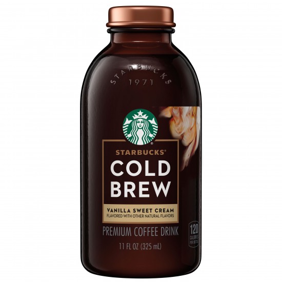 Starbucks Cold Brew Vanilla Sweet Cream Premium Coffee, 11 oz Glass Bottle