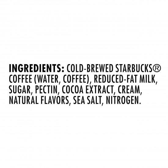 Starbucks Nitro Cold Brew Premium Coffee Drink Dark Cocoa Sweet Cream Flavored 9.6 fl oz Can