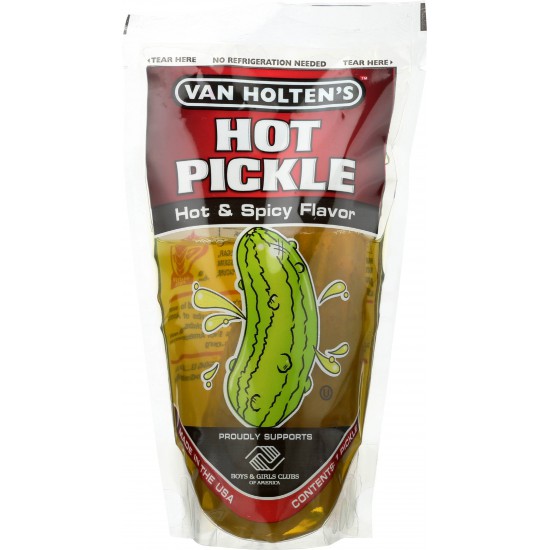 Van Holtens Jumbo Hot & Spicy Pickle, 12 Count