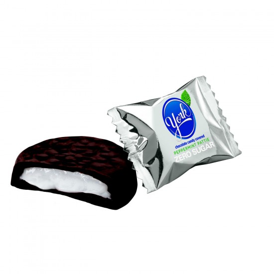 YORK Peppermint Patties Dark Chocolate Sugar Free Candy, Individually Wrapped, 3 oz, Bag